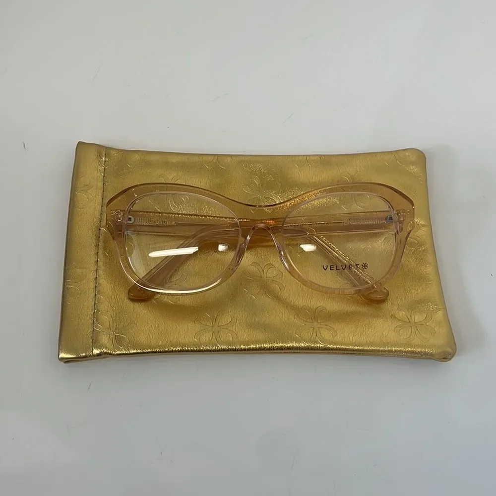 Velvet Eyeglasses, JEN, Transparent Light Pink - NEW - Picture 8 of 8